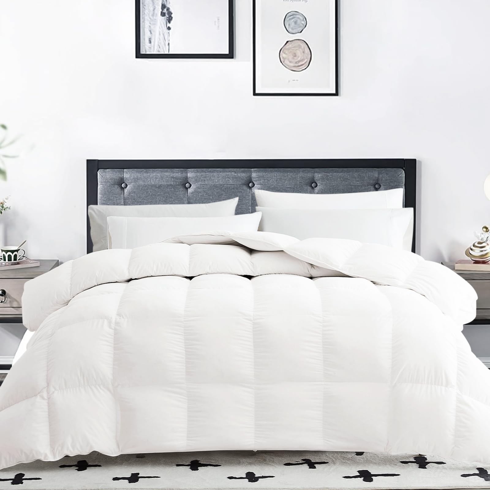 Down Comforter Queen Size - Down Duvet Insert Queen, Luxurious Hotel Bedding
