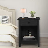 Bedroom Nightstands - Set of 2 Wooden Night Stands with Drawers