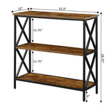 Convenience Concepts Tucson 3 Tier Bookcase, Barnwood/Black