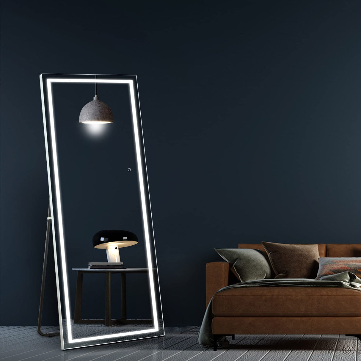 65"x 22" Full Length Mirror with Lights, LED Full Length Mirror, Lighted Full Body Length Light up Mirror Touch, Free Standing Mirror, Wall Mounted/Leaning Mirror