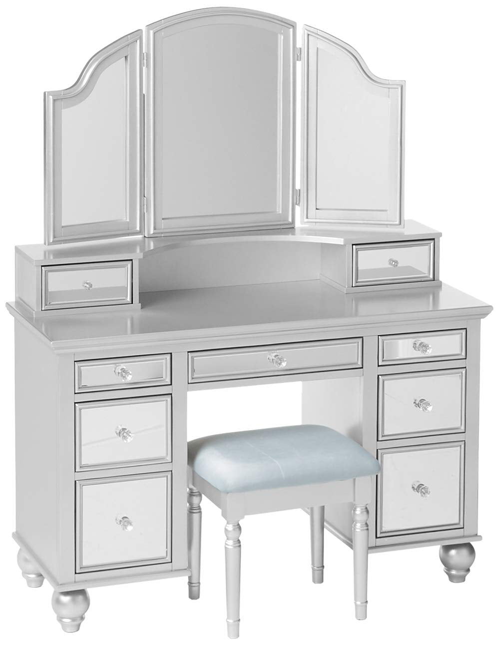 Tracy Silver Vanity with Stool