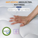 Full Size Mattress, 10 Inch Medium Firm Hybrid Mattress with Antistatic Breathable Euro