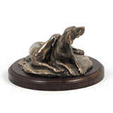 Dog Wooden Base Statue - Unique Edition ArtDog Collection - Handmade Dog Sculpture