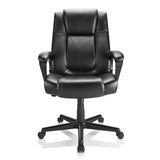 Hurston Bonded Leather High-Back Executive Office Chair, Black, BIFMA Compliant