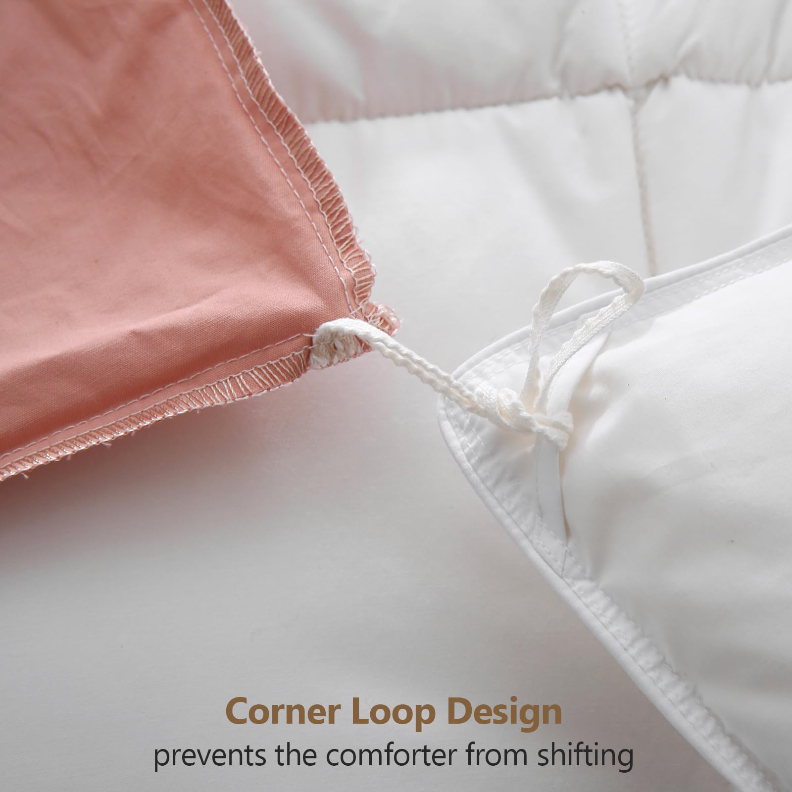 BPC Feather Comforter King Size, Filled with Feather and Down, All Season White Duvet Insert, Luxury Hotel Bedding Comforter with Ultra Soft Cotton Blend Cover and 4 Corner Loop Tabs, 106"x90"