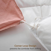 BPC Feather Comforter King Size, Filled with Feather and Down, All Season White Duvet Insert, Luxury Hotel Bedding Comforter with Ultra Soft Cotton Blend Cover and 4 Corner Loop Tabs, 106"x90"