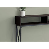 3574 Accent Table, Console, Entryway, Narrow, Sofa, Living Room, Bedroom, Metal, Laminate, Black,