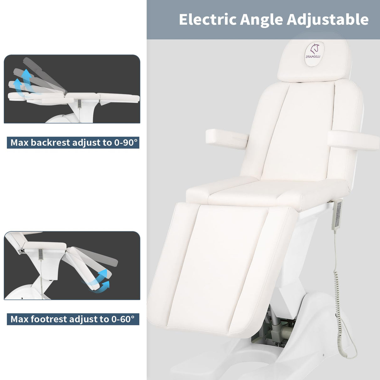 Electric Facial Chair Electric Adjustable Angle Tattoo Chair Height Adjustable