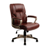 Executive Office Chair Managerial Chair with Soft Padded Armrest, Ergonomic PU Leather