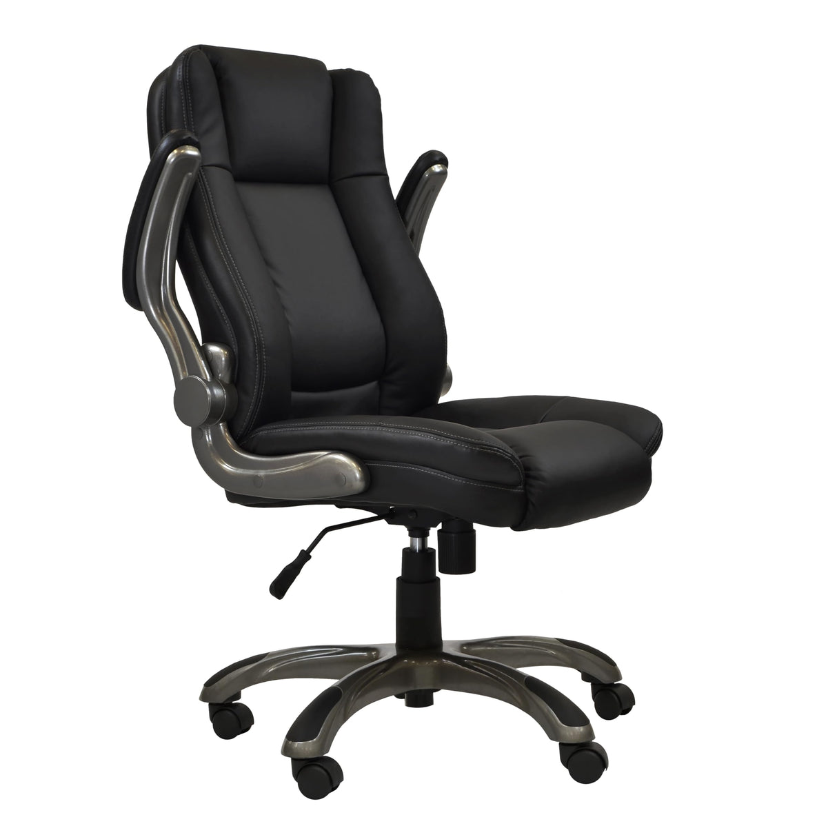 Mobili Medium Back Office Flip-up Arms Executive Chair, Black