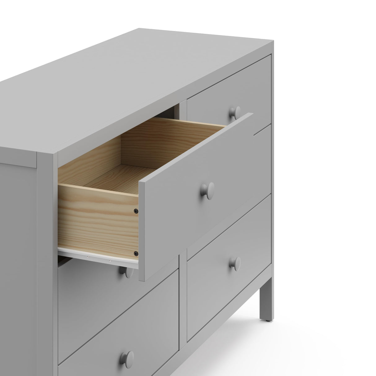 Theo 6 Drawer Dresser (Pebble Gray) - GREENGUARD Gold Certified, Interlocking Drawer