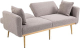65" Teddy Sofa Couch,Convertible Futon Sofa Bed,Comfy Recliner Couch