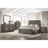 Janine Queen Bed 5-Piece Set, Grey