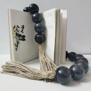 Wood Bead Garland，1.6" Diameter Wooden Beads Tassels, Decorative Beads Boho Decor