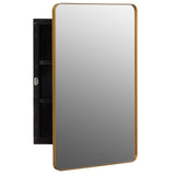 Plastic Medicine Cabinet with Beveled Edge Mirror Door and Round Corner Metal Frame