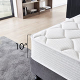 10 Inch Hybrid Full Size Mattress, Pocketed Coil Springs & High Density Cold Foam