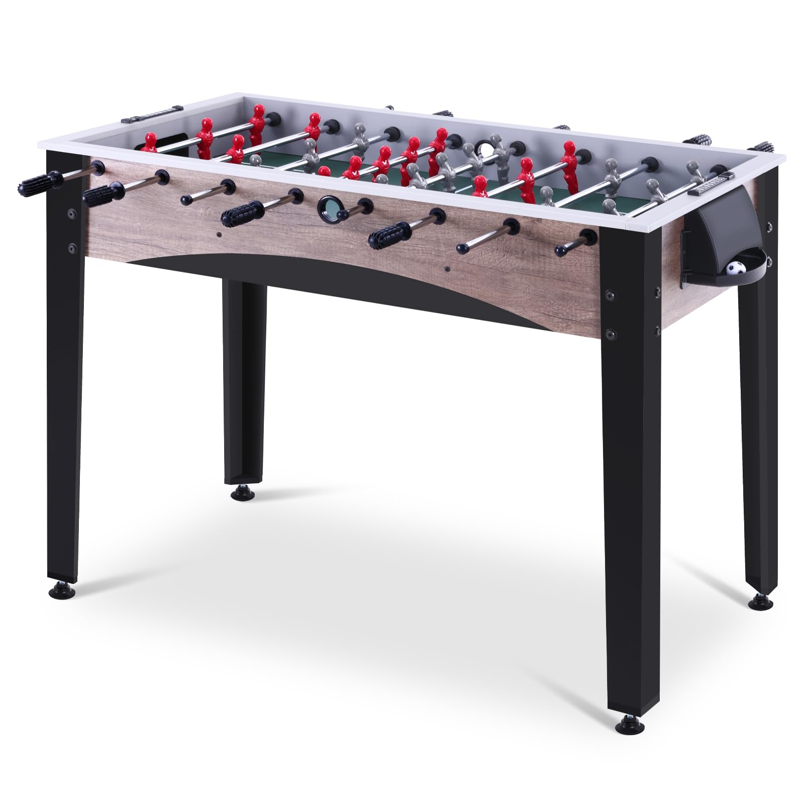 48in Foosball Table, Arcade Table Soccer w/2 Balls for Kids and Adults