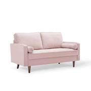 Valour Performance Velvet Loveseat, Pink Valour Performance Velvet Loveseat