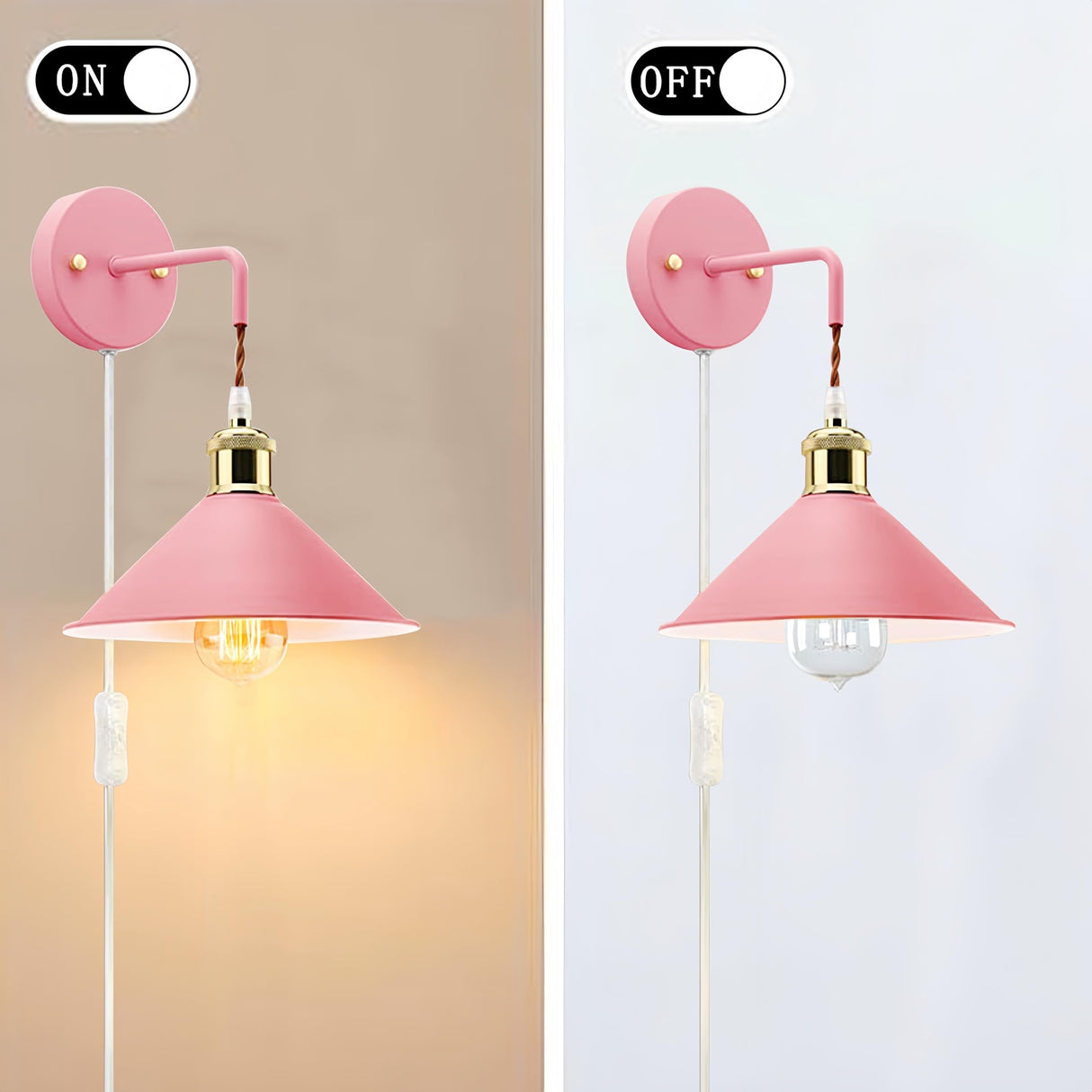 Transform Your Space with The Exquisite Plug-in Wall Sconce Lamp Set - Perfect