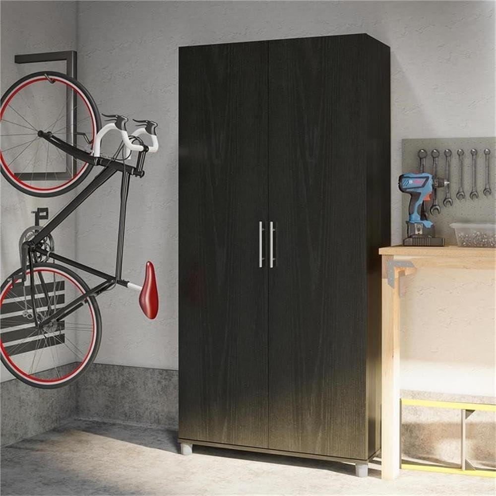 Evolution Camberly 36" Storage Cabinet in Black Oak