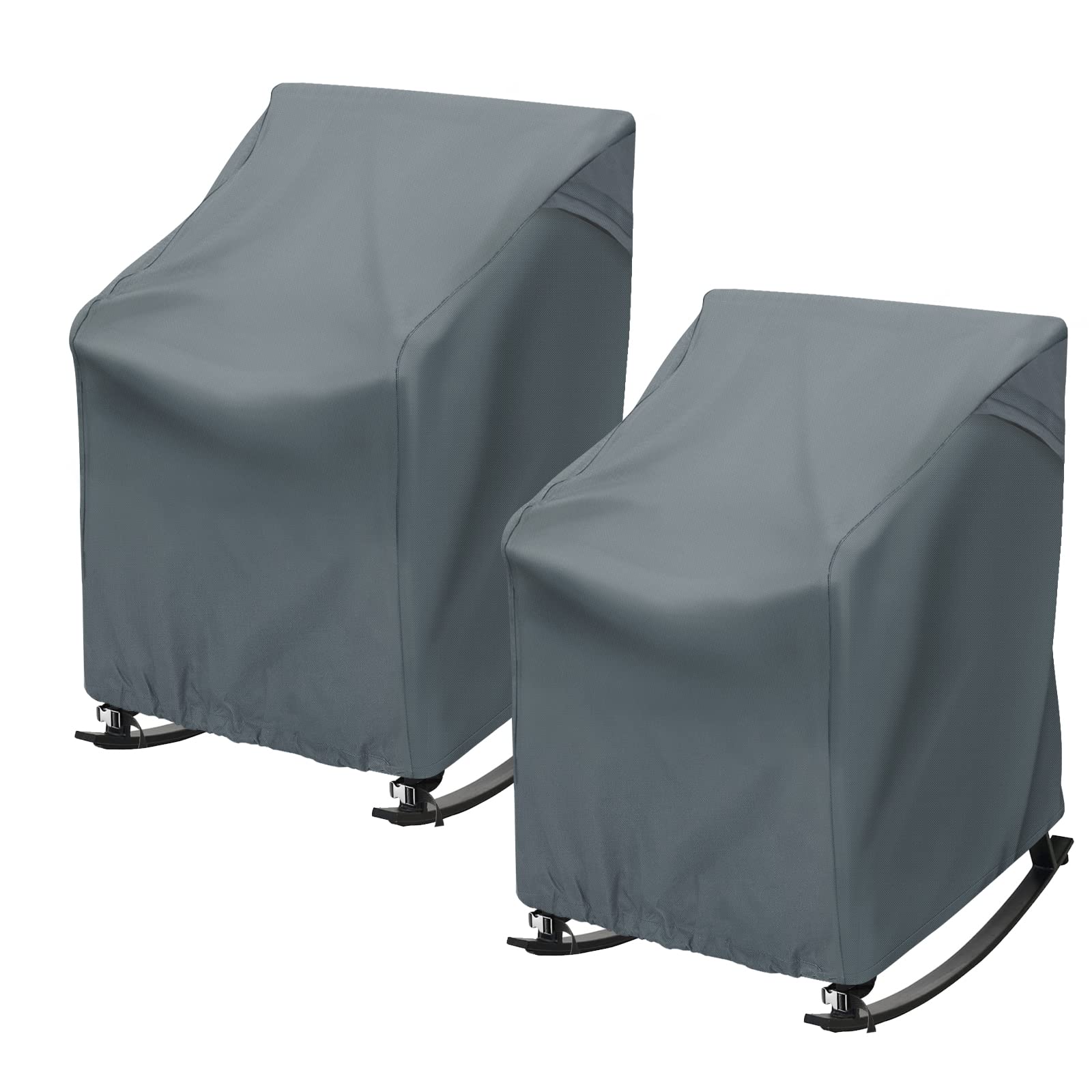 2 Pack Patio Rocking Chair Cover 27.5" L x 32.5" D x 39" H 420D Waterproof