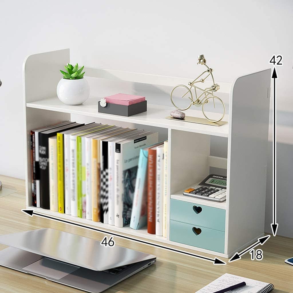 Simplicity Bookshelf 2-Drawer Bookshelf Bookcase Magazine Rack Partition Storage Rack