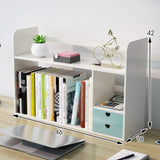 Simplicity Bookshelf 2-Drawer Bookshelf Bookcase Magazine Rack Partition Storage Rack