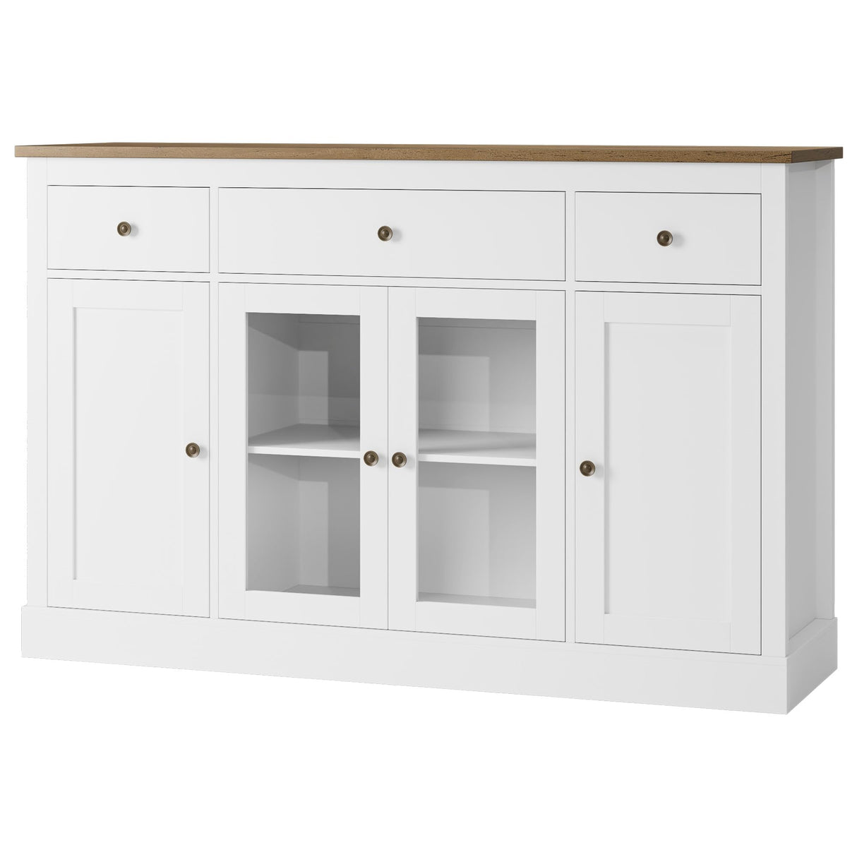 Sideboard Buffet Cabinet with Storage, 55" Large Kitchen Buffet Storage Cabinet