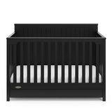 Graco Hadley 5-in-1 Convertible Crib with Drawer (Black) – Combo, Includes Full-Size Nursery Storage, Converts from Baby Crib to Toddler Bed, Daybed