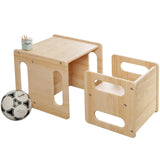 Montessori Weaning Table and Chair Set for Toddler and Baby