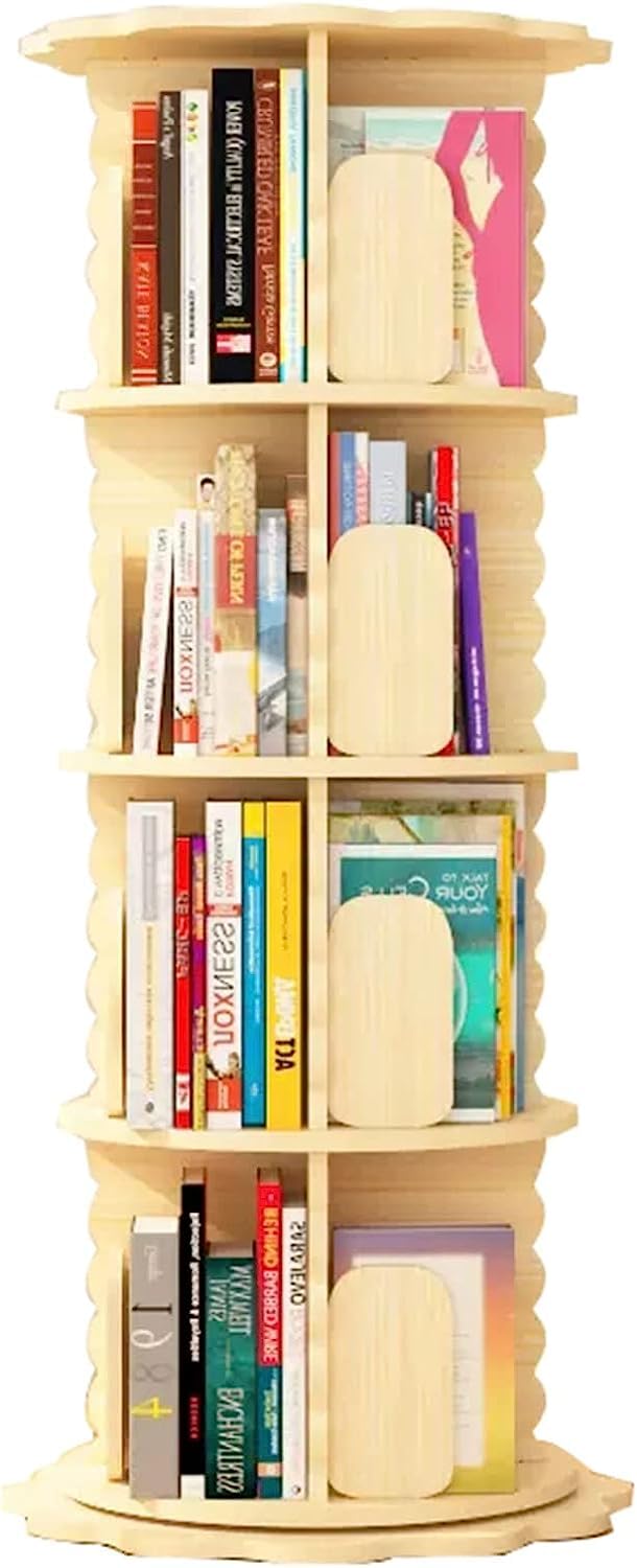bookcases 360°Rotating Bookshelf Bedroom Picture Book Shelf Floor-to-Ceiling Bookcase