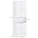 Tall Narrow Bathroom Storage Cabinet with Doors and Shelf Adjustability