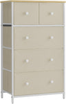 Drawer Dresser, Storage Dresser Tower with 5 Fabric Drawers