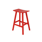 Malibu 29 Inch Outdoor Bar Stools, All Weather Resistant Poly Lumber Adirondack Bar