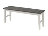 Monterey Solid Wood White Stain and Grey Dining Bench