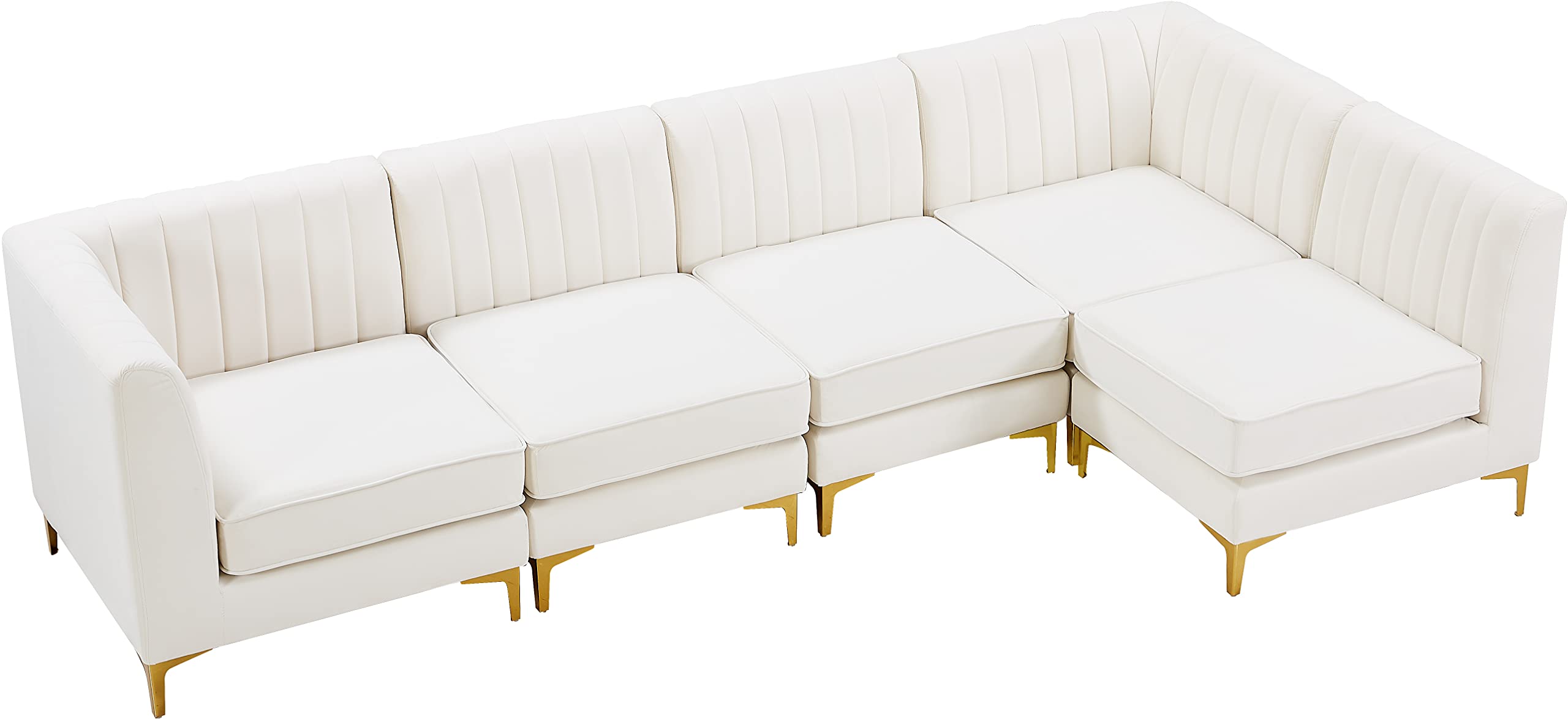 Contemporary Velvet Upholstered Modular Sectional