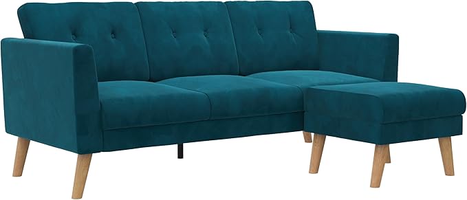 CosmoLiving by Cosmopolitan Upholstered 3-Seater Sofas, Blue