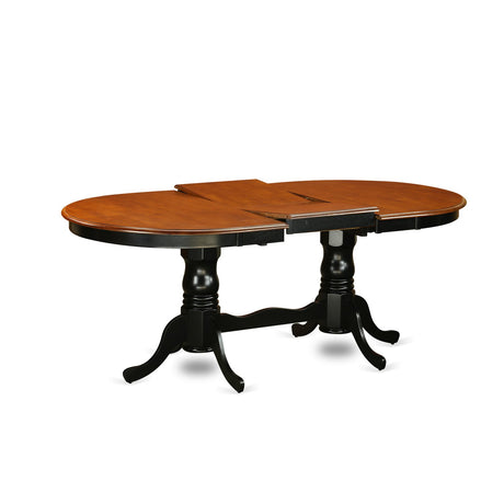 PLAV9-BCH-LC 9 Piece Room Set Includes an Oval Kitchen Table with Butterfly Leaf