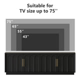 67" Modern TV Stand for 75 Inch TV with Adjustable Shelves