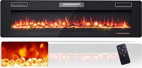 50 Inches Recessed Electric Fireplace