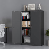 Metal Storage Cabinet with Locking Doors and 3 Adjustable Shelves