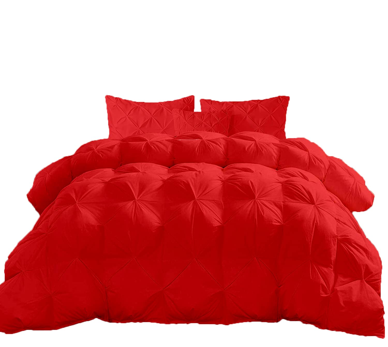 Solid Premium Quality 1000-TC Pinch Pleated Down Comforter- Eastern King Size