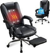 Massage Office Chair with Footrest - Ergonomic High Back Executive Chair 500lbs Capacity