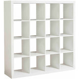 Versatile Multiple Storage 16-Cube Organizer in White Finish