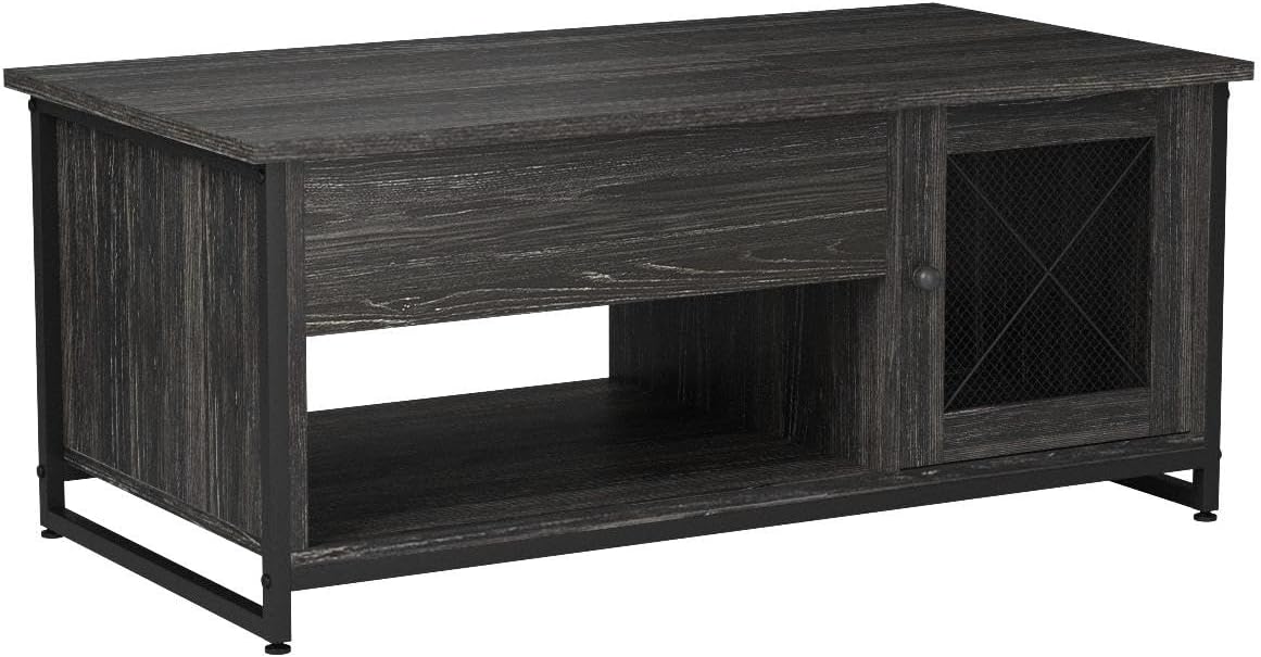 Lift Top Coffee Table with Storage Cabinet, 41.7" Wood Coffee Table for Living Room