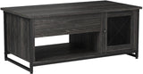 Lift Top Coffee Table with Storage Cabinet, 41.7" Wood Coffee Table for Living Room