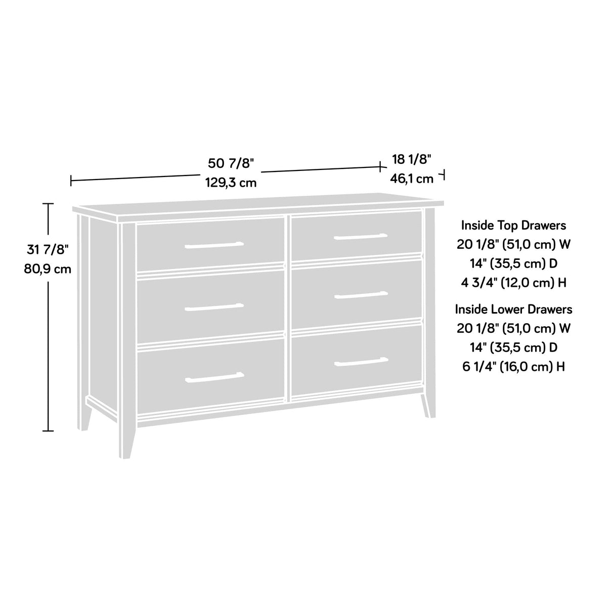 Summit Station Dresser, Glacier Oak Finish