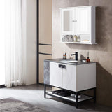 Bathroom Medicine Cabinet, Hanging Storage Cabinet with Double Mirror Doors