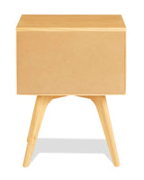 Century Modern One Drawer Nightstand/Constructed of Solid Wood/Oak Finish