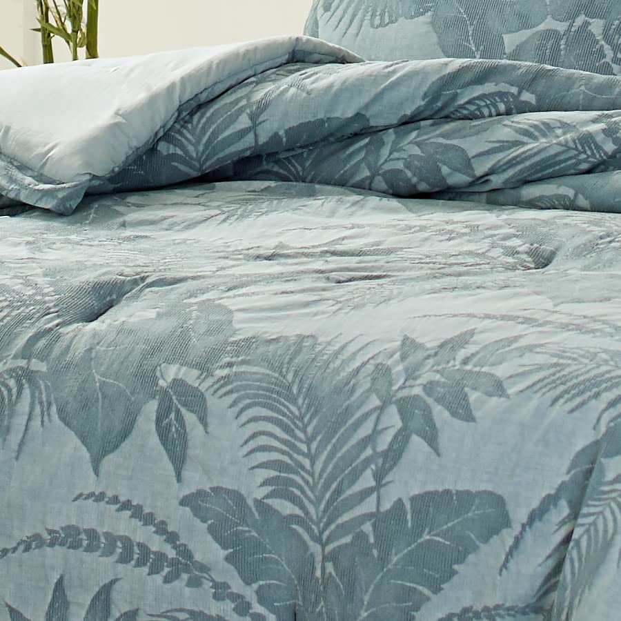 King Comforter Set, Cotton Bedding with Matching Shams & Bedskirt